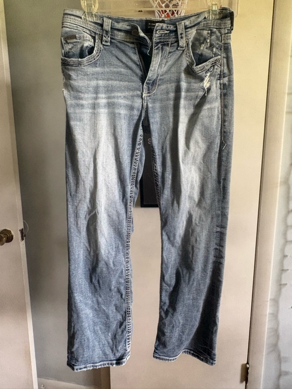 Men’s Buckle Black Jeans